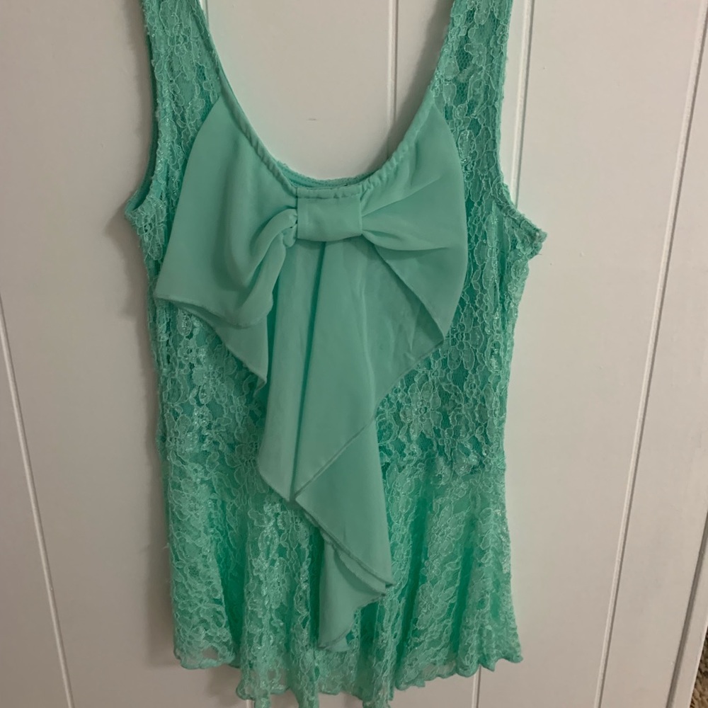 Lace cami with a big beautiful bow on back